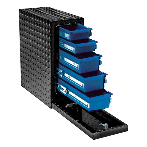 UWS Gloss Black Aluminum 18in. Drawer Truck Tool Box (LTL Shipping Only)