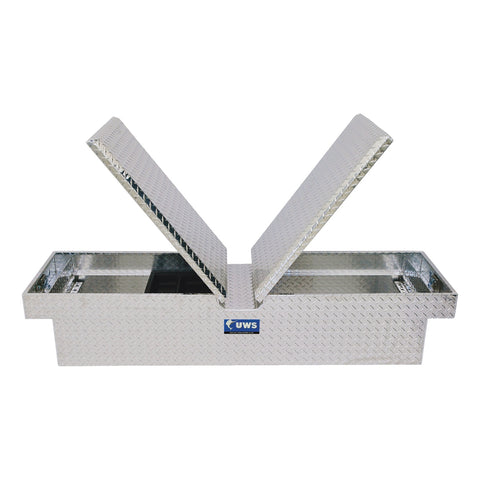 UWS UWS EC10061 69-Inch Heavy-Wall Aluminum Gull Wing Truck Tool Box; RigidCore Lids