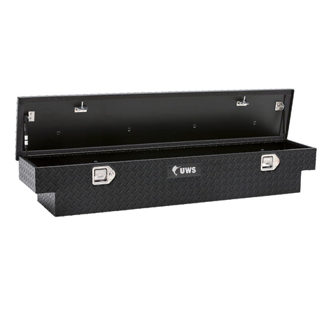 UWS UWS EC10893 59-Inch Matte Black Heavy-Wall Aluminum UTV Tool Box; RigidCore Lid