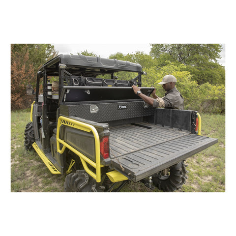 UWS UWS EC10893 59-Inch Matte Black Heavy-Wall Aluminum UTV Tool Box; RigidCore Lid
