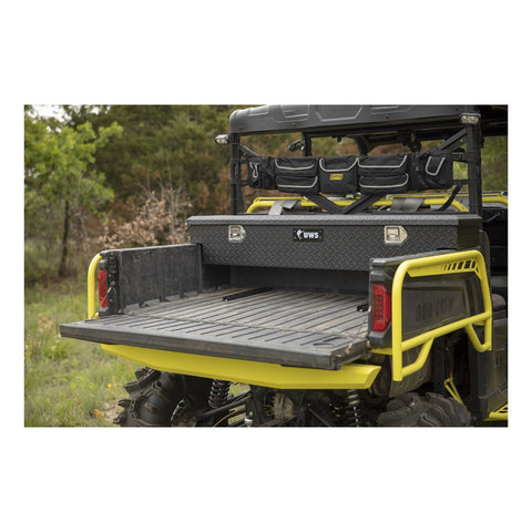 UWS UWS EC10893 59-Inch Matte Black Heavy-Wall Aluminum UTV Tool Box; RigidCore Lid