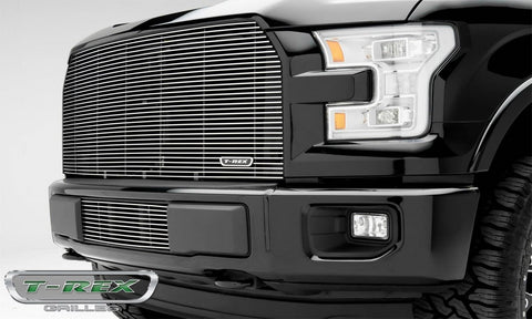 T-Rex Billet Series Grille; Horizontal; Aluminum; Polished; 1 Pc; Replacement;