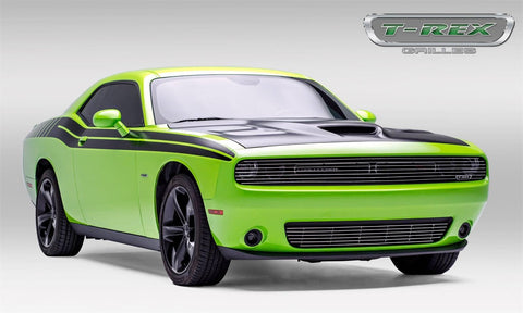 T-Rex Phantom Laser Billet Grille; Horizontal; Aluminum; Polished; 1 Pc; Overlay;