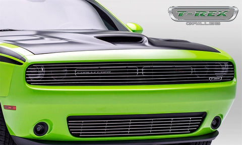 T-Rex Phantom Laser Billet Grille; Horizontal; Aluminum; Polished; 1 Pc; Overlay;