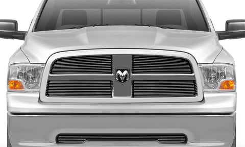 T-Rex Billet Series Grille; Horizontal; Aluminum; Polished; 4 Pc; Overlay;