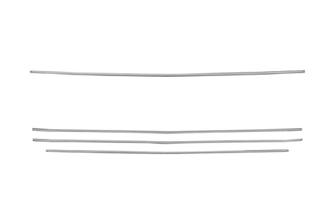 T-Rex Billet Series Grille; Horizontal Round; Aluminum; Silver; 4 Pc; Overlay;