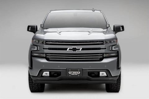 T-Rex Billet Series Grille; Horizontal Round; Aluminum; Silver; 4 Pc; Overlay;