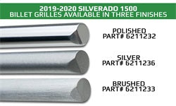 T-Rex Billet Series Grille; Horizontal Round; Aluminum; Silver; 4 Pc; Overlay;