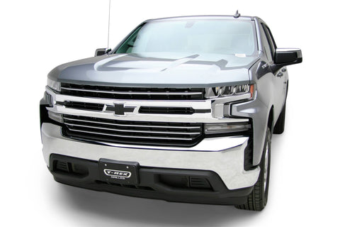 T-Rex Billet Series Grille; Horizontal Round; Aluminum; Silver; 4 Pc; Overlay;