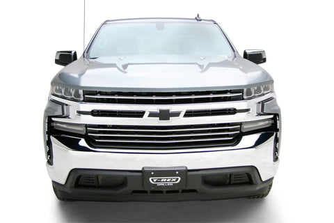 T-Rex Billet Series Grille; Horizontal Round; Aluminum; Silver; 4 Pc; Overlay;