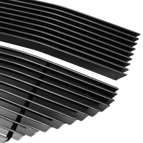 T-Rex Laser Billet Series Grille; Horizontal; Aluminum; Black; 2 Pc; Overlay;