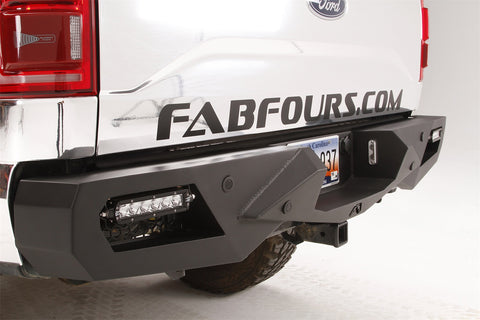 Fab Fours Vengeance Rear Bumper; 2 Stage Black Powder Coated; w/Sensors;