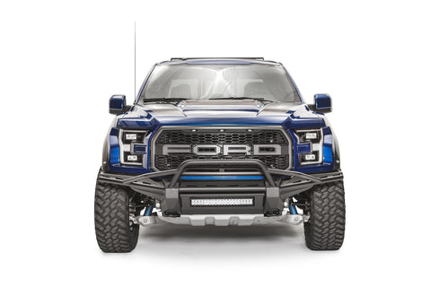 Fab Fours Aero Front Bumper; 2 Stage Black Powder Coated; w/Pre-Runner Guard;