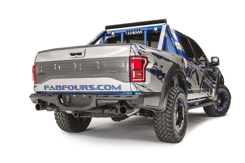 Fab Fours Aero Rear Bumper; 2 Stage Black Powder Coated;