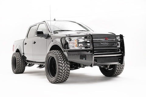 Fab Fours Black Steel Front Bumper; 2 Stage Black Powder Coated; w/Full Guard;