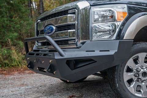 Fab Fours Red Steel Front Bumper; w/Pre-Runner Guard;