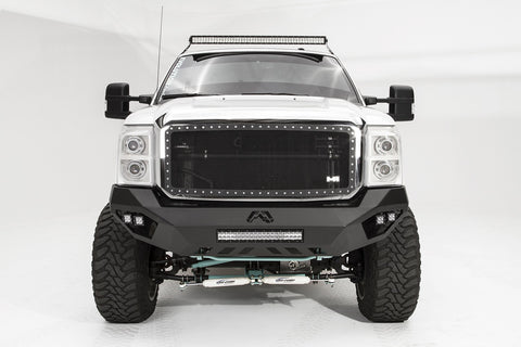 Fab Fours Vengeance Front Bumper; 2 Stage Black Powder Coated; No Guard;