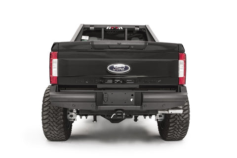 Fab Fours Elite Rear Ranch Bumper; 2 Stage Black Powder Coated;