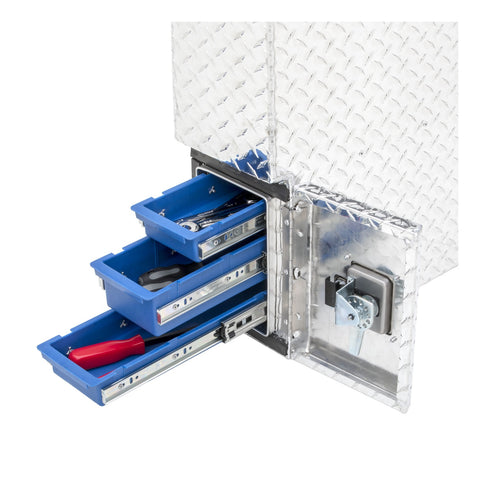 UWS Bright Aluminum 48in. Driver-Side Wheel Well Tool Box (LTL Shipping Only)