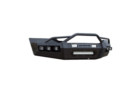 Iron Cross Automotive Hardline Front Bumper; w/ Bar; Matte Black;