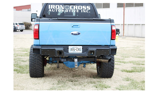 Iron Cross Automotive Hardline Rear Bumper; Matte Black;