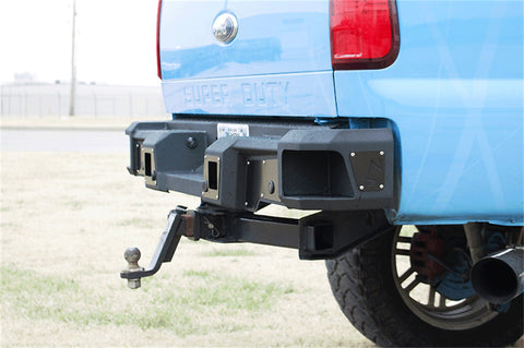 Iron Cross Automotive Hardline Rear Bumper; Matte Black;
