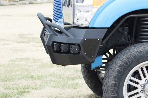 Iron Cross Automotive Hardline Front Bumper; w/ Bar; Matte Black;