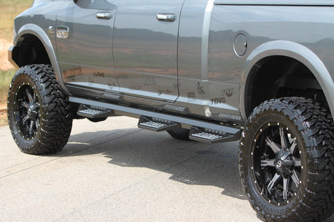 Iron Cross Automotive HD Step Wheel To Wheel; Gloss Black; Rectangle; Requires Mount Kit Not Included;