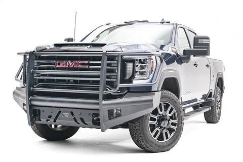 Fab Fours Black Steel Front Bumper; w/Full Grill Guard;