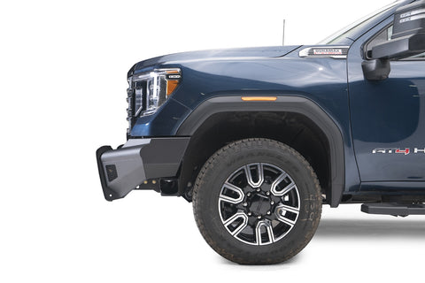 Fab Fours Black Steel Front Bumper; w/o Guard;