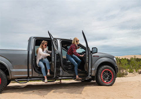 N-Fab Nerf Step-W2W w/Bed Acs (3 Stps)-04-08 F150 8ft. SuperCab-TX Blk