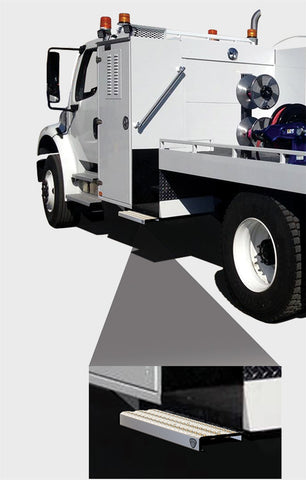 Carr Work Truck Step; 12 in.; Grip Strut Step; XP3 Black Powder Coat;