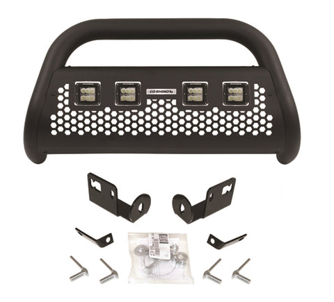 Go Rhino RC2 LR Bull Bar with 4 Go Rhino Branded 3in. Cube Lights/Brackets