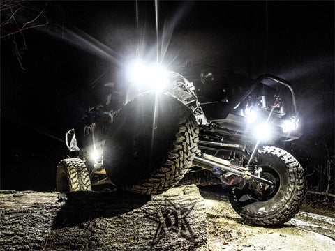 Rigid Industries RIGID A-Series LED Universal Rock Light Kit; High Power Red; Set Of 4