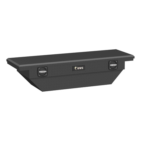 UWS Secure Lock Angled Crossover Truck Tool Box; 63 in.; Matte Black; Low Profile;