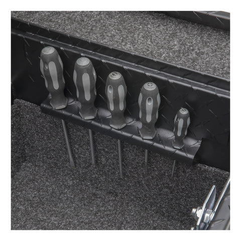 UWS Matte Black Aluminum 69in. Secure Lock Crossover Truck Tool Box; Low Profile; Ra
