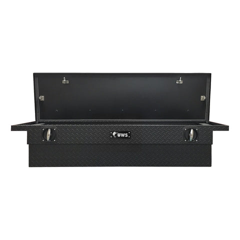 UWS Matte Black 69in. Secure Lock Truck Tool Box; Low Profile (LTL Shipping Only)