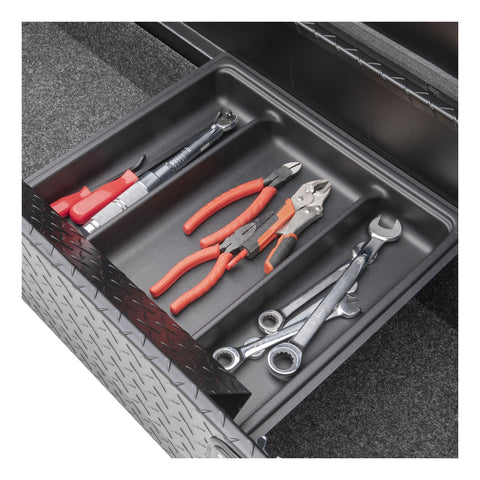 UWS Matte Black 69in. Secure Lock Truck Tool Box; Low Profile (LTL Shipping Only)