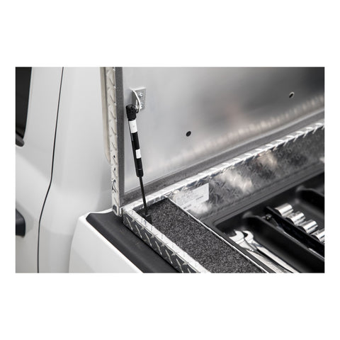 UWS Bright Aluminum 69in. Secure Lock Crossover Truck Tool Box with Low Profile/Rail