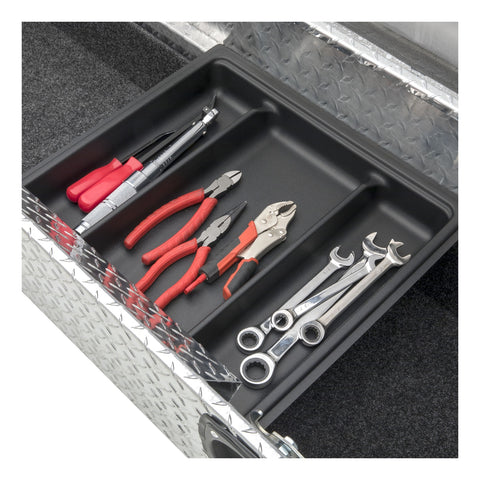 UWS Bright Aluminum 69in. Secure Lock Truck Tool Box; Low Profile (LTL Shipping Only