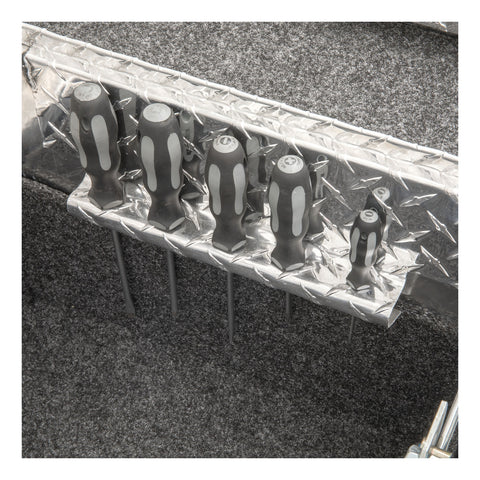 UWS Bright Aluminum 69in. Secure Lock Truck Tool Box; Low Profile (LTL Shipping Only