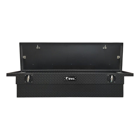 UWS Matte Black 72in. Secure Lock Truck Tool Box; Low Profile (LTL Shipping Only)