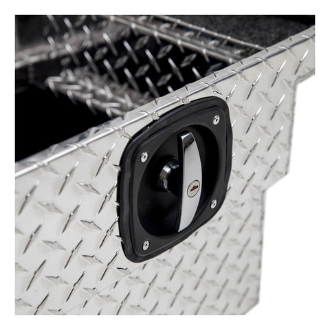UWS Bright Aluminum 72in. Secure Lock Crossover Truck Tool Box with Low Profile/Rail