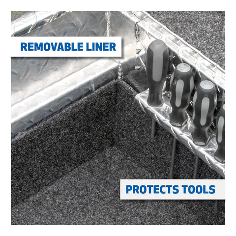 UWS Bright Aluminum 72in. Secure Lock Crossover Truck Tool Box with Low Profile/Rail