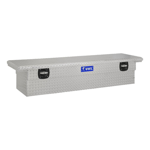 UWS Bright Aluminum 72in. Secure Lock Truck Tool Box; Low Profile (LTL Shipping Only