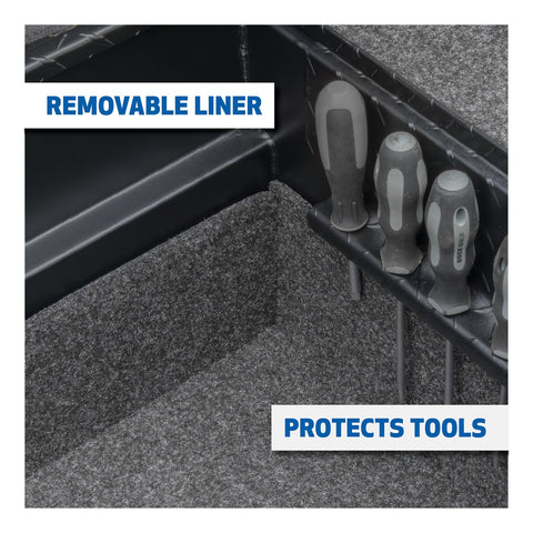 UWS Matte Black Aluminum 69in. Deep Angled Secure Lock Truck Tool Box with Low Profi