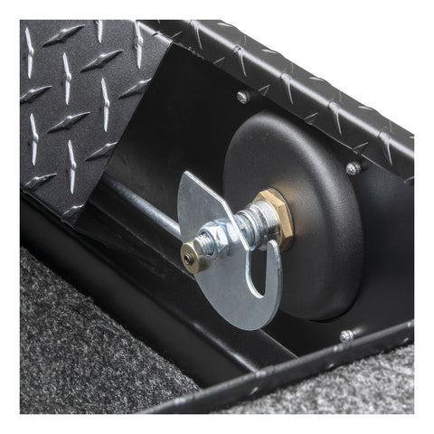 UWS Matte Black Aluminum 69in. Deep Angled Secure Lock Tool Box; Low Profile; Rail