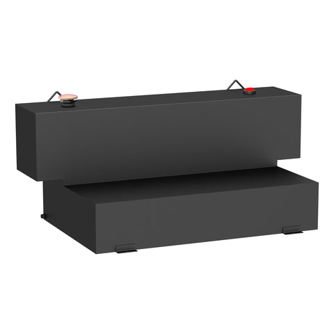 UWS Matte Black Hammerhead-Style 100-Gallon L-Shape Steel Transfer Tank