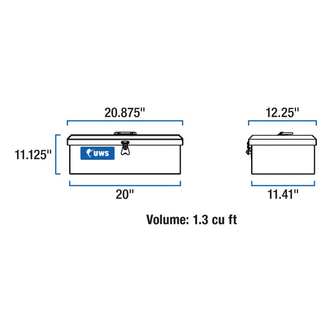 UWS Bright Aluminum Tote Box (LTL Shipping Only)