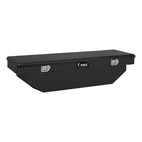 UWS Gloss Black Aluminum 63in. Angled Crossover Truck Tool Box (LTL Shipping Only)